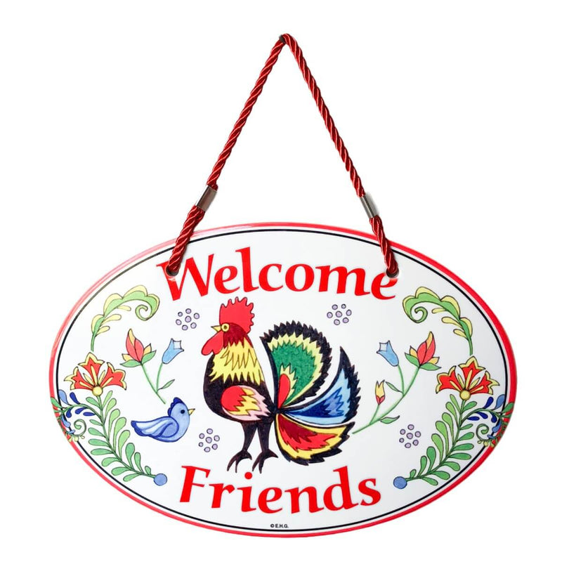 "Welcome" Rooster Decorative Door Signs
