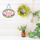 "Mi Casa es Su Casa" Traditional Artwork My House is Your House Ceramic 11x8 inches Spanish Regalo Front Door Sign with Gecko's Yellow Motif