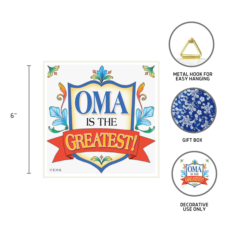 Oma Gift Idea German Wall Plaque Tile