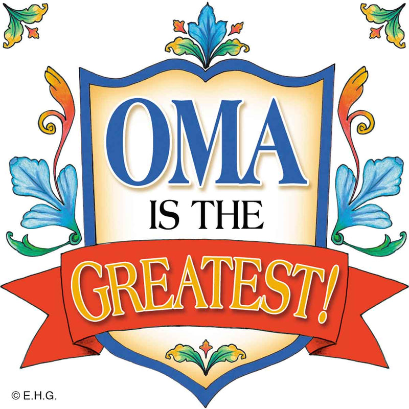 Oma Gift Idea German Wall Plaque Tile