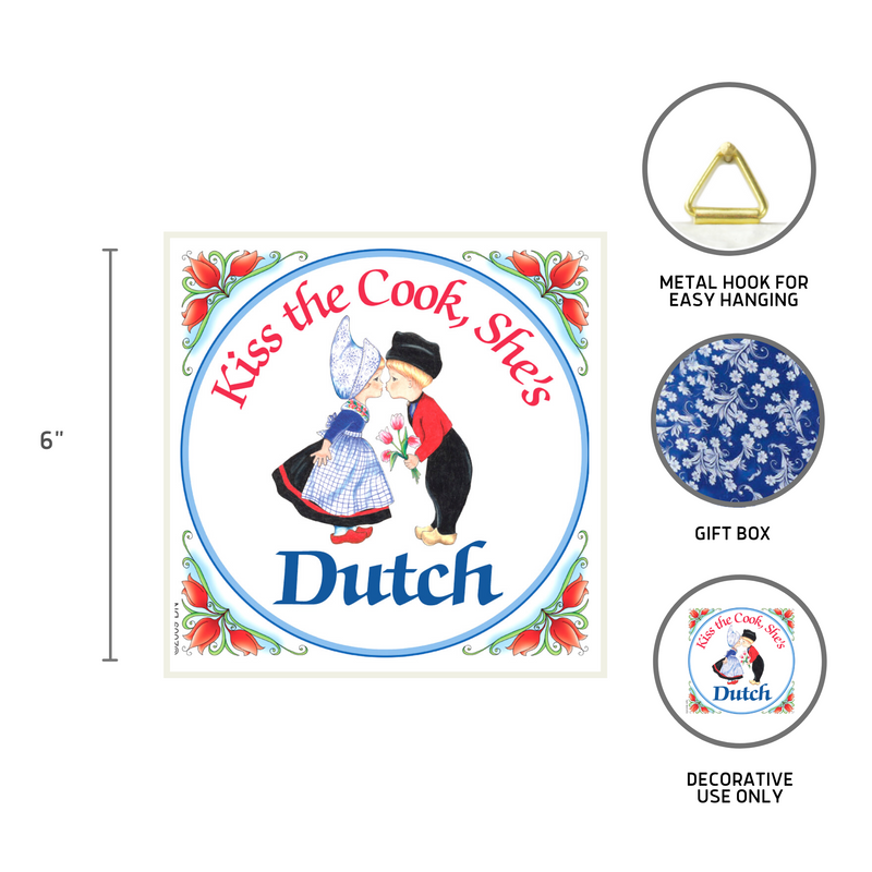 Decorative Wall Plaque Kiss Dutch Cook...
