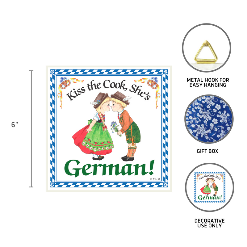 Ceramic Wall Plaque Kiss German Cook