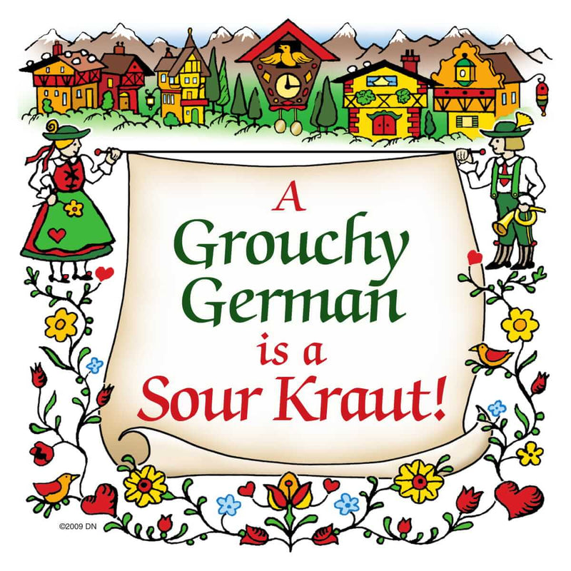 Grouchy German Is A Sour Kraut Wall Tile