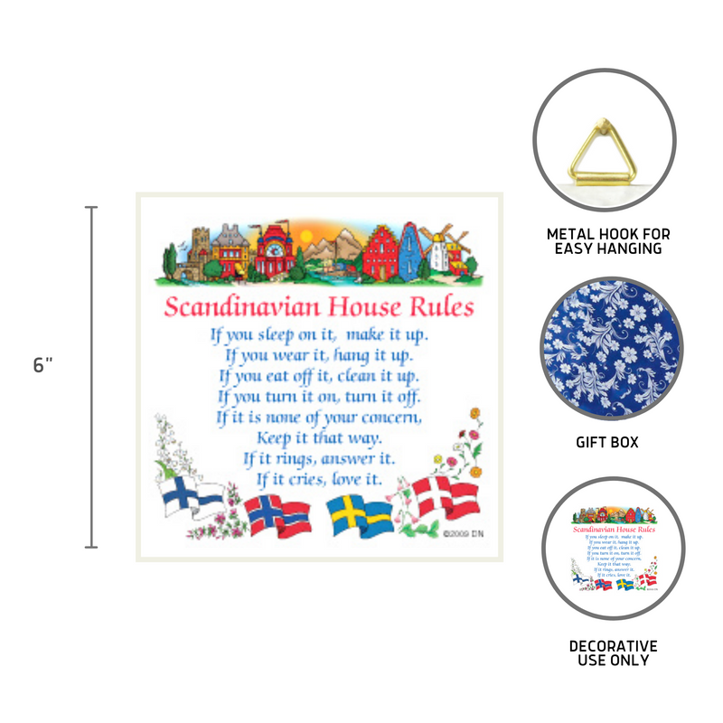 Swedish Gift Wall Tile Scandinavian House Rules