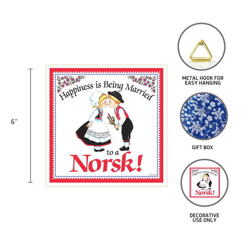 Kitchen Wall Plaques Happily Married Norsk