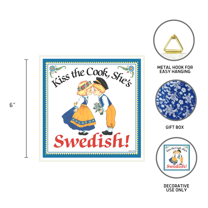 Kitchen Wall Plaques Kiss Swedish Cook