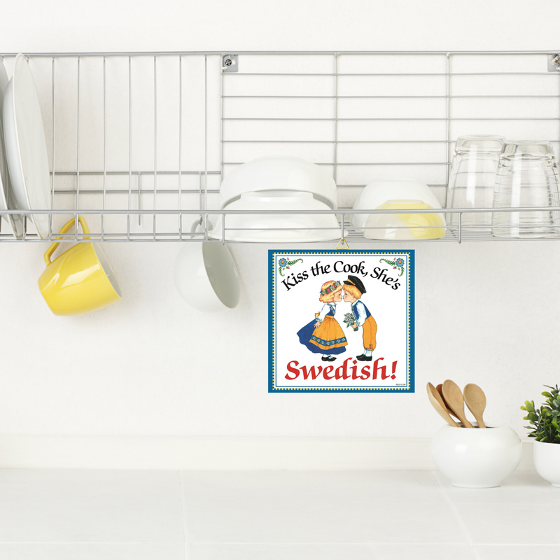 Kitchen Wall Plaques Kiss Swedish Cook