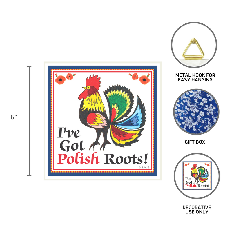 Ceramic Wall Plaque Polish Roots