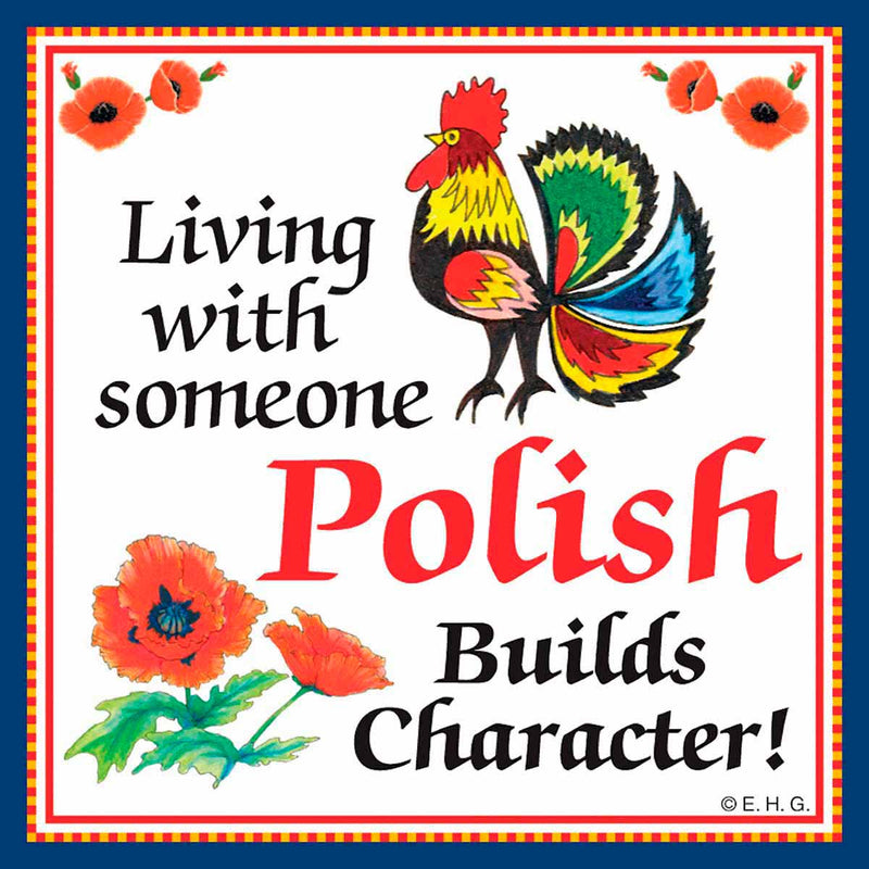 Ceramic Wall Plaque Polish Character