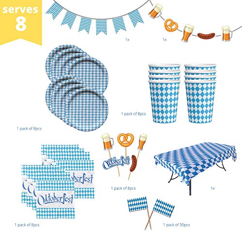 Deluxe All-in-One Oktoberfest Party Pack Bundle with Bavarian Theme