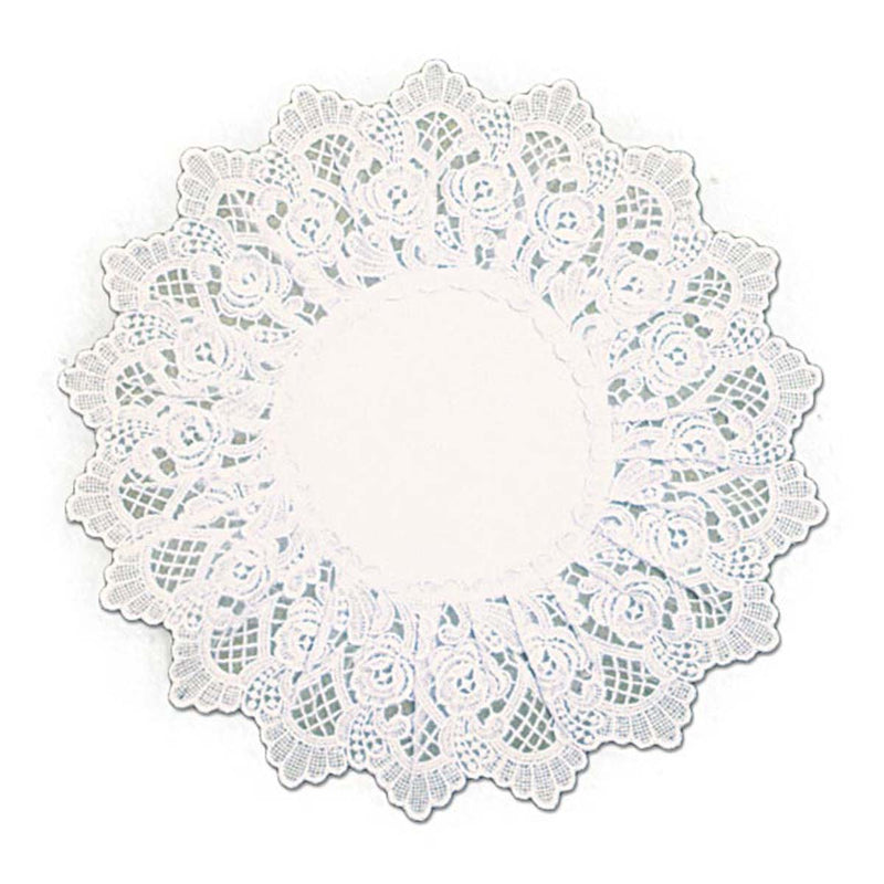 Deluxe White European Lace Rose Wedding Linen Round