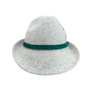 German Alpine Style Gray 100% Wool Oktoberfest Hat