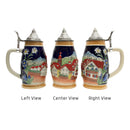 Alpine Village Engraved German Beer Stein with Metal Lid
