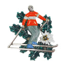 German Hunting Hat Pin with Skier