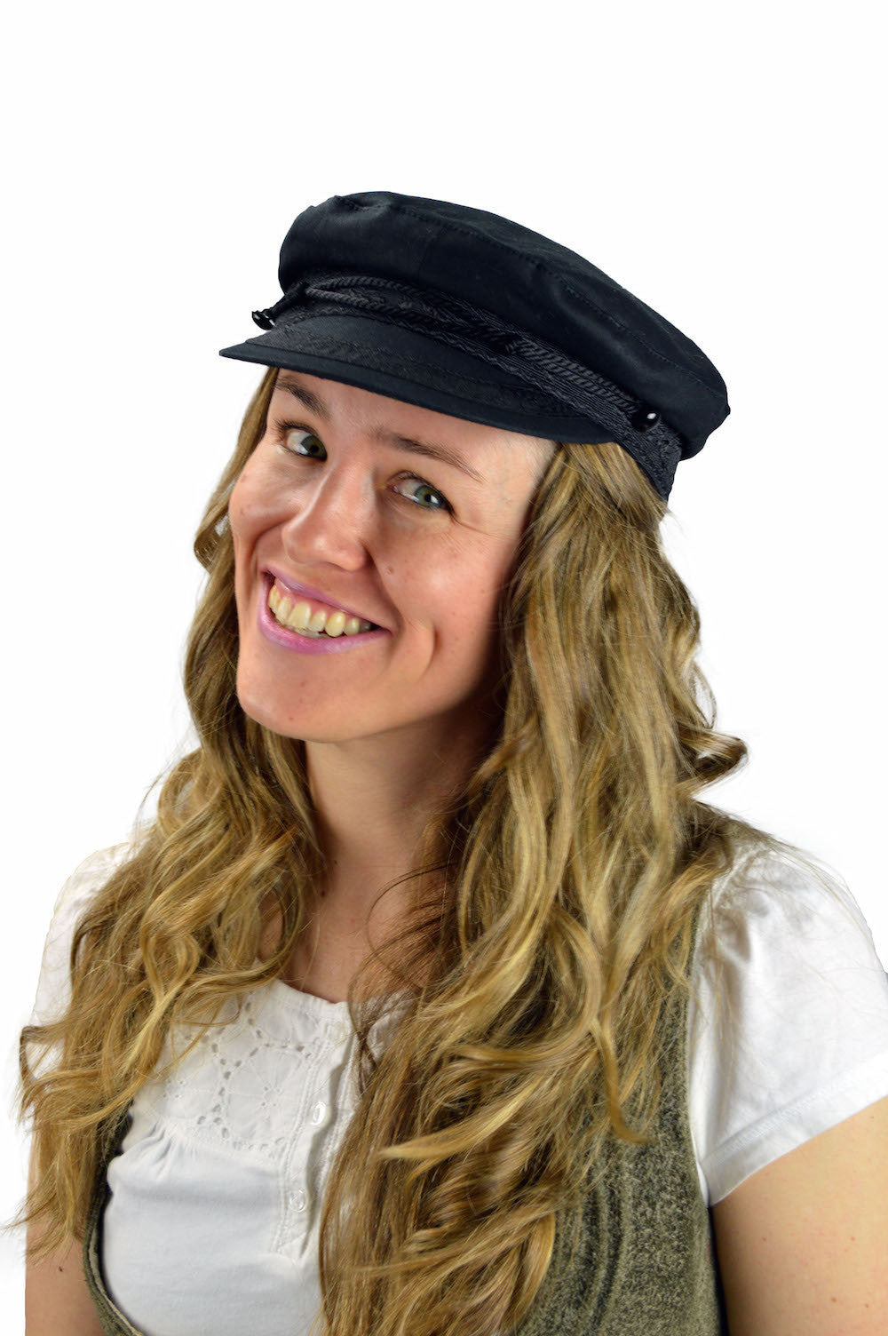 Classic Style Greek Fisherman Cap with Adjustable Strap