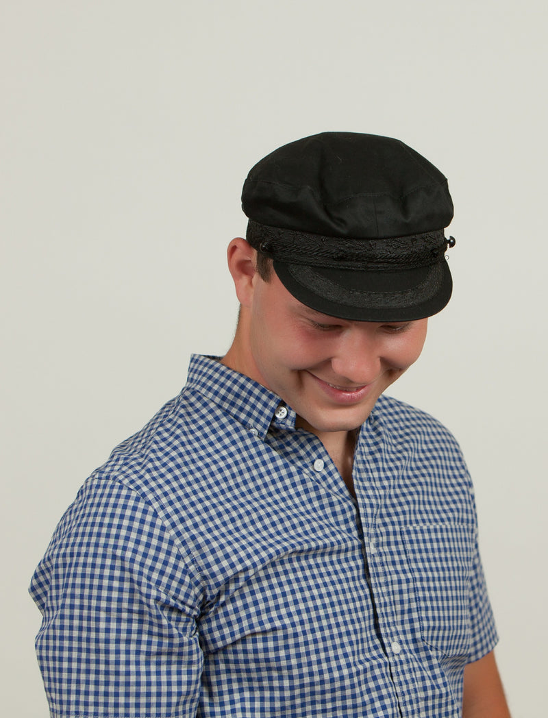 Classic Style Greek Fisherman Cap with Adjustable Strap