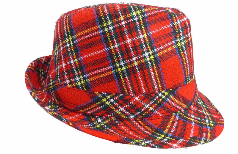 Scottish Fedora Hat - Apparel-Costumes, Felt, Hats, Hats-Fedora, Hats-Felt Fedora, Hats-Kids, Hats-Party, Oktoberfest, Scottish - 2 - 3 - 4 - 5