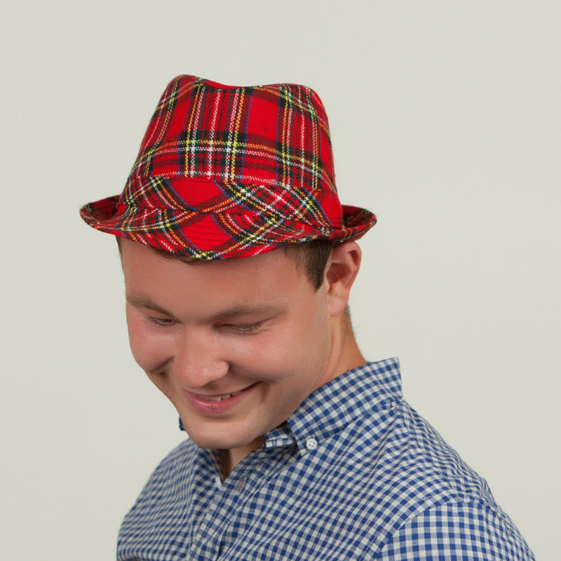 Scottish Fedora Hat - Apparel-Costumes, Felt, Hats, Hats-Fedora, Hats-Felt Fedora, Hats-Kids, Hats-Party, Oktoberfest, Scottish - 2 - 3
