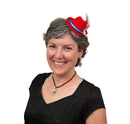Oktoberfest Costume Mini Red Bavarian Hat - Apparel-Costumes, German, Hats, Hats-Hair Accessories, Hats-Hair Clip, Hats-Mini, Hats-Party, New Products, NP Upload, PS-Party Supplies, Under $10, Yr-2017 - 2