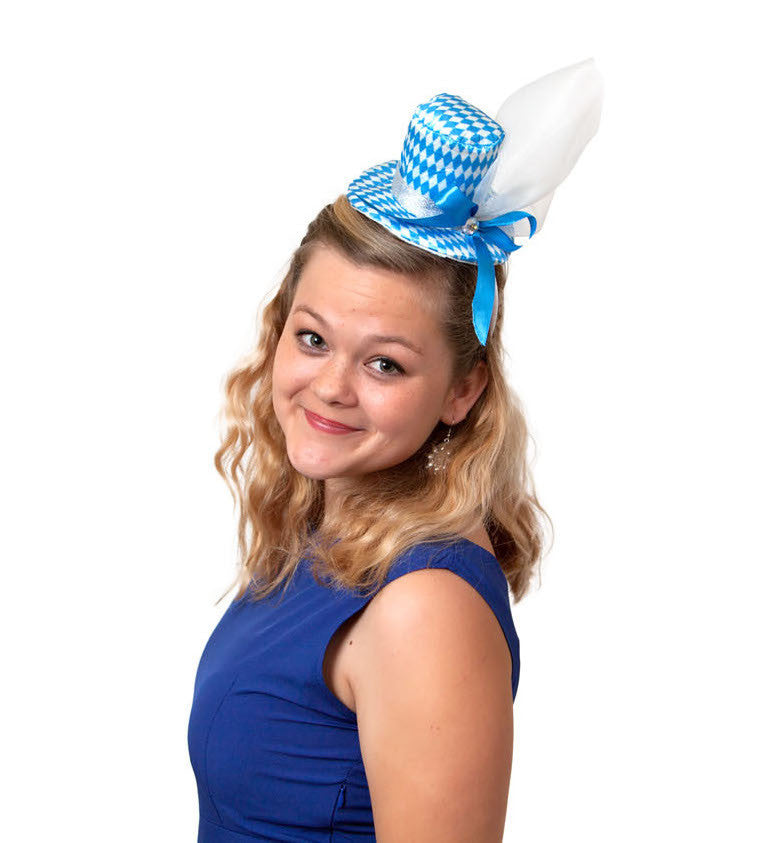 Mini Oktoberfest Party Hat w/ Bavarian Design - German, Hats, Hats-Hair Accessories, Hats-Hair Clip, Hats-Headband, Hats-Mini, Hats-Party, New Products, NP Upload, Top-GRMN-B, Under $10, Yr-2016