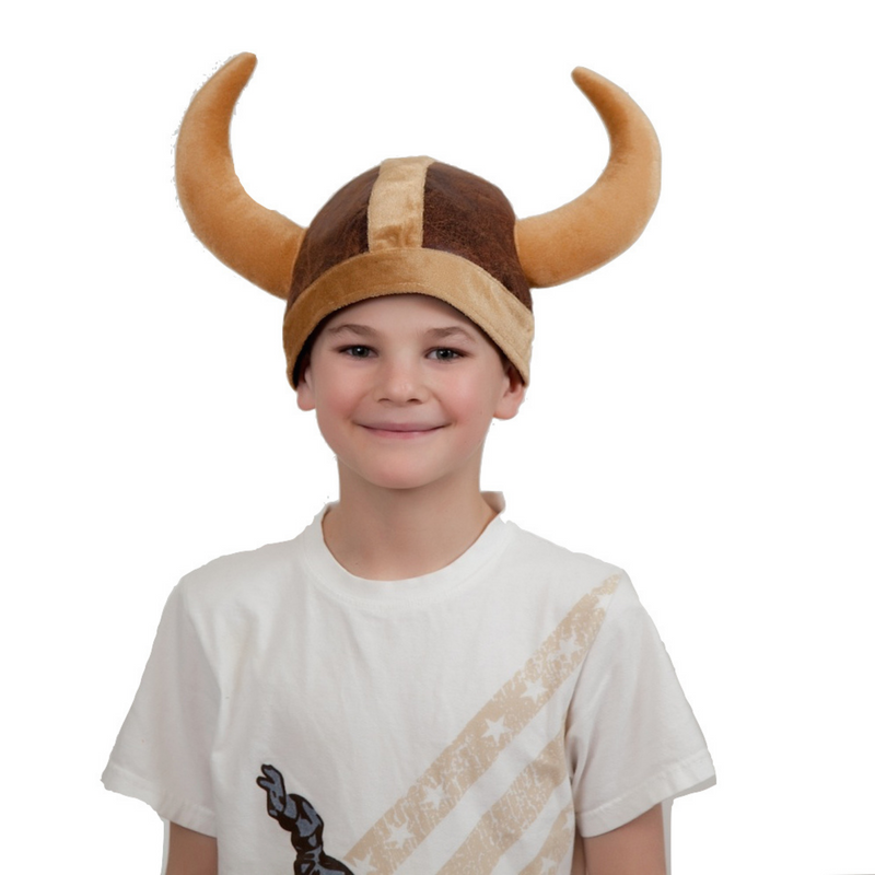 Brown Cloth Viking Hat