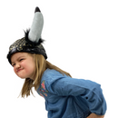 Viking Costume Black Cloth Helmet Hat