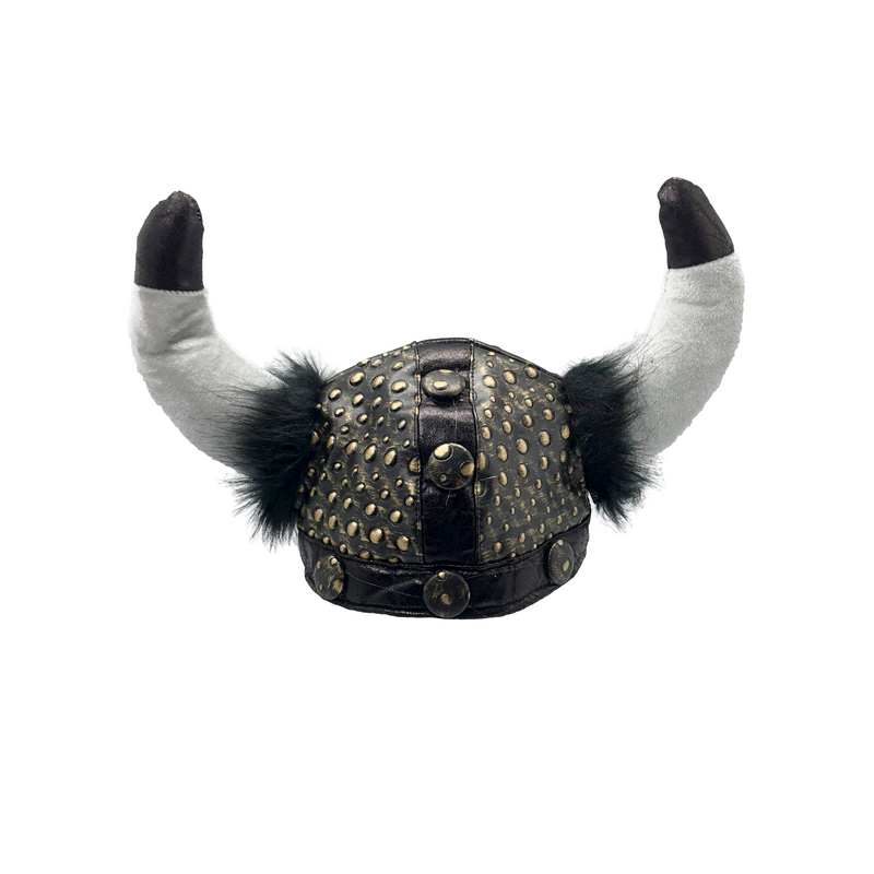 Viking Costume Black Cloth Helmet Hat