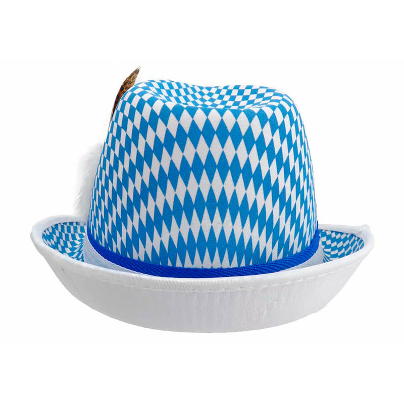 Bavarian Checkered Fedora Oktoberfest Hat