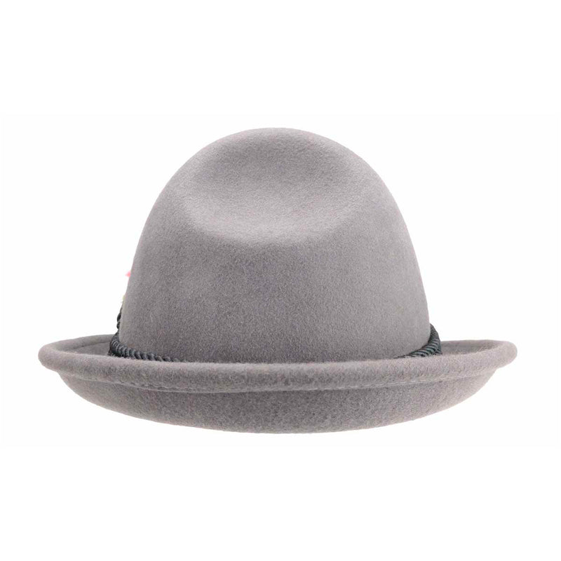 German Bavarian Style 100% Wool Gray Hat