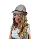 German Bavarian Style 100% Wool Gray Hat