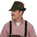 German Alpine Style Green 100% Wool Oktoberfest Hat