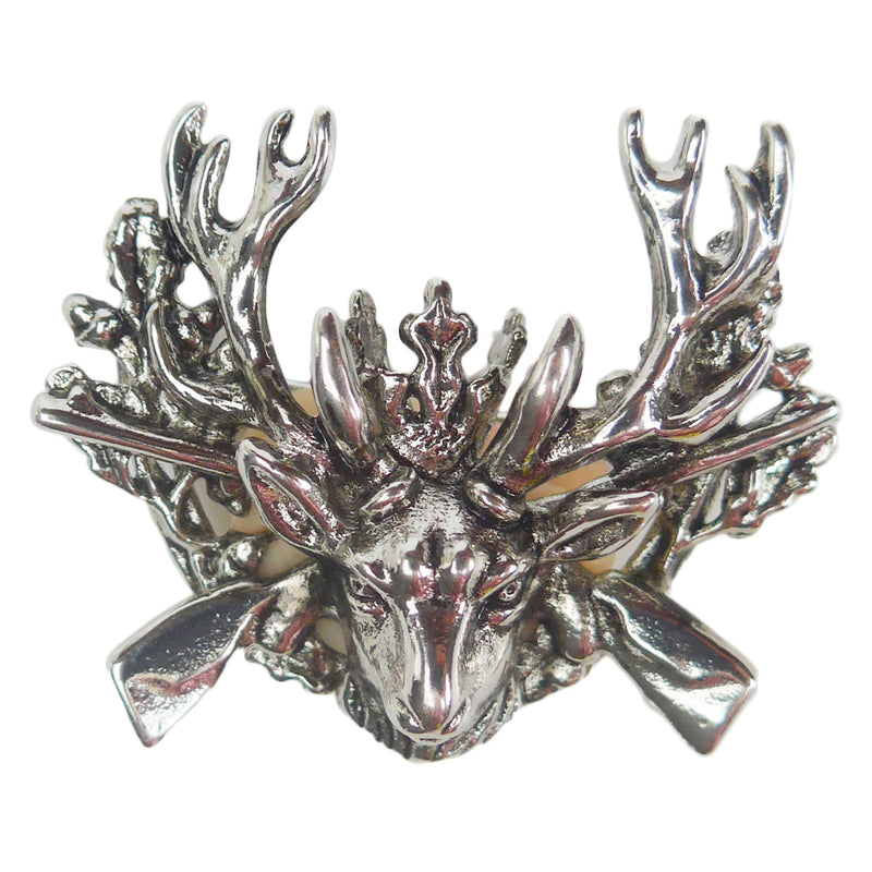 German Hunting Hat Pin with Stag & Rifles