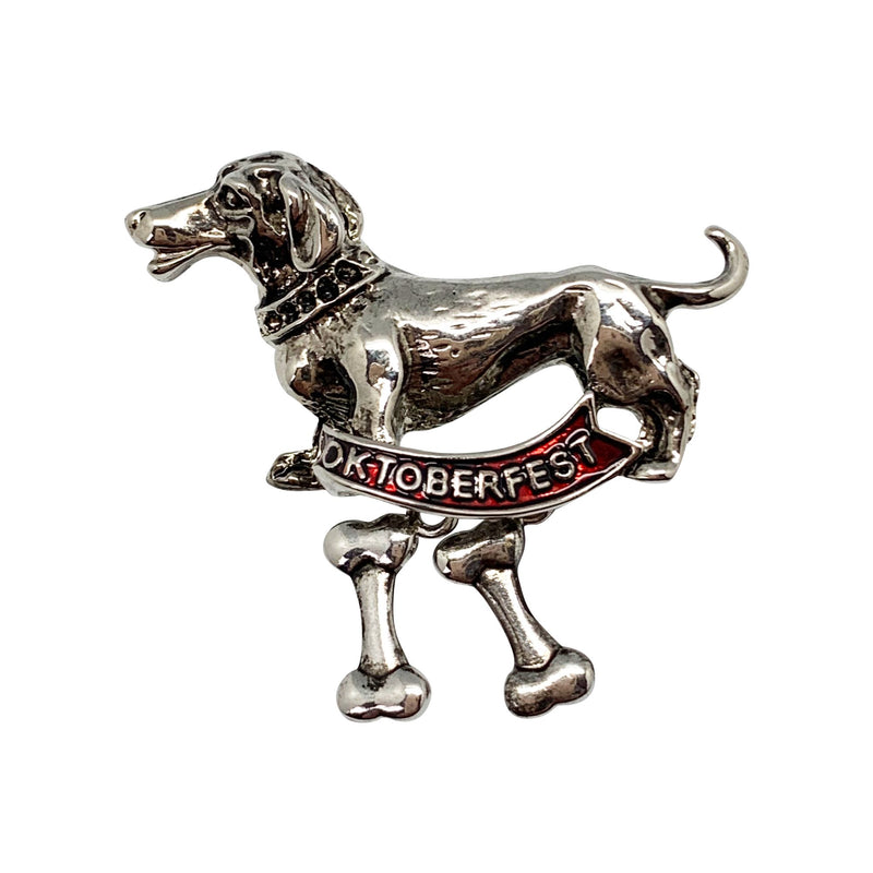 Oktoberfest German Hat Pin Metal Dachshund Dog Oktoberfest Banner