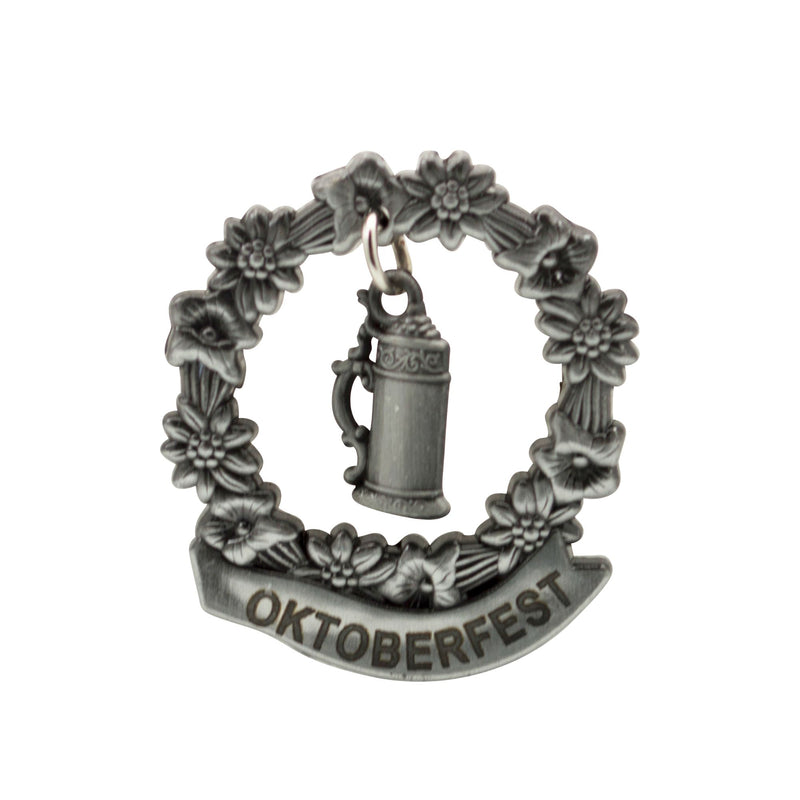Medallion Beer Stein Oktoberfest Hat Pin for German Hat