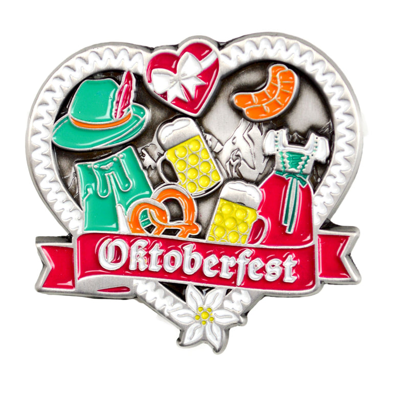 German Hunting Hat Pin with Oktoberfest Themed