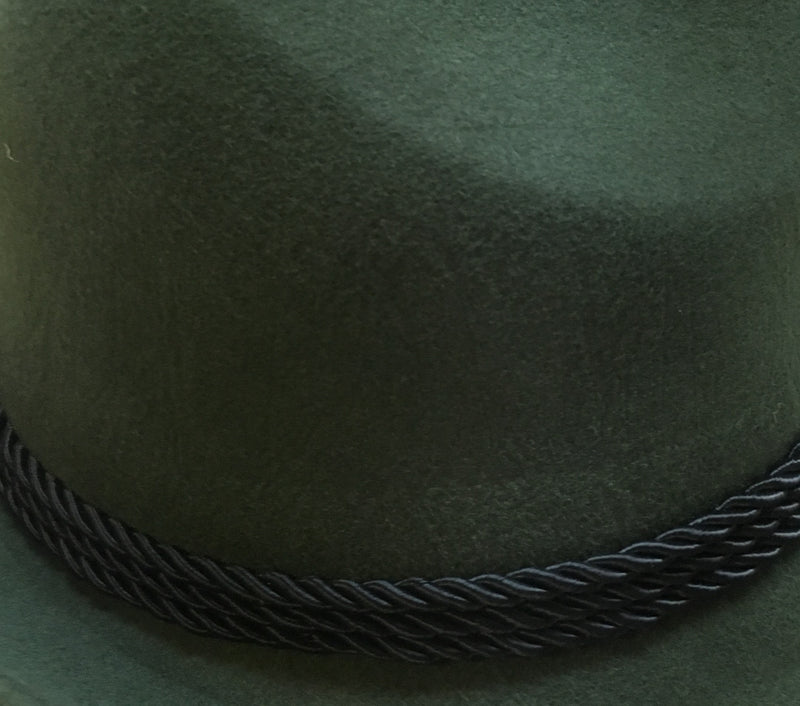 German Bavarian Style 100% Wool Green Hat