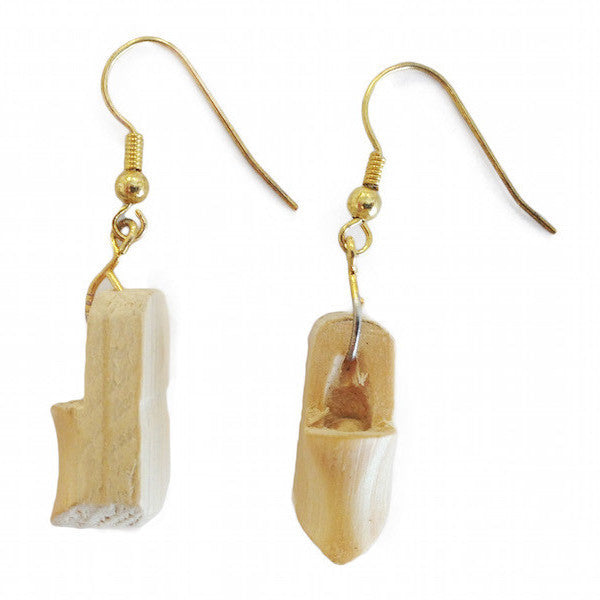 Dutch Wooden Shoe Earrings - Apparel-Costumes, Dutch, Earrings, Jewelry, wood