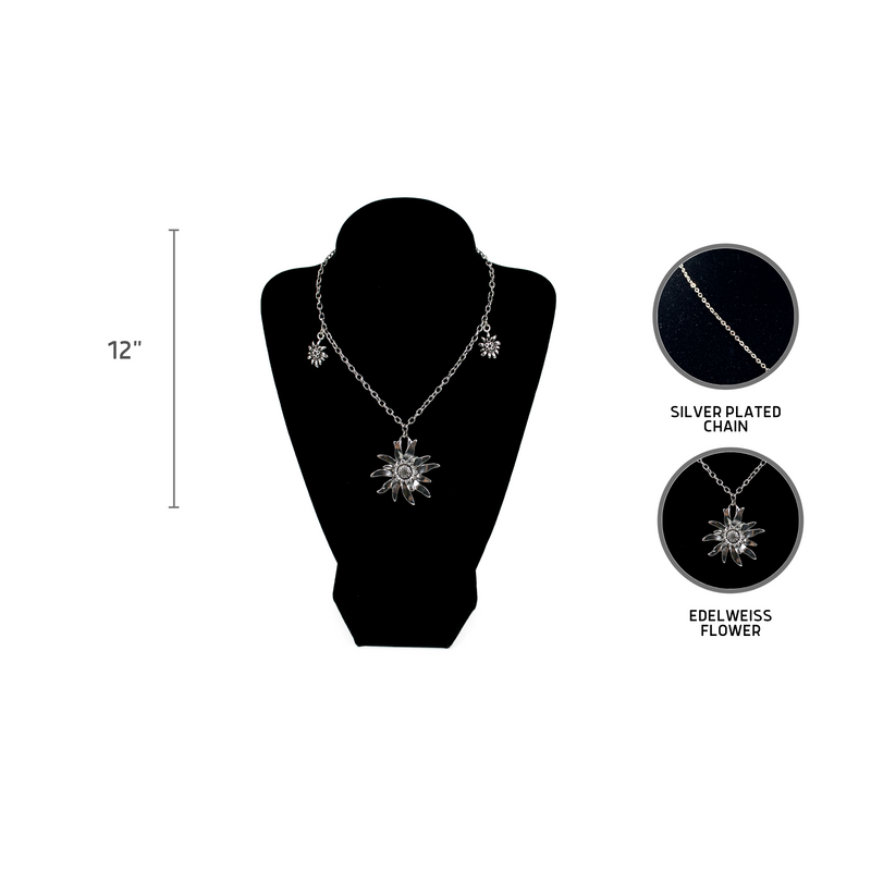 KEMUZ Set Di 3 Gioielli Edelweiss Fantasia Gioielli Dirndl KEMUZ Set Di 3 Gioielli Edelweiss Fantasia Gioielli Dirndl