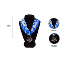 Bavarian Pattern Scarf with Edelweiss Oktoberfest Pendant