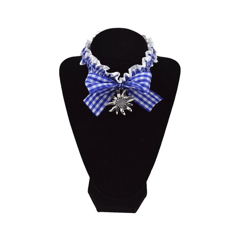 Bavarian Pattern Collar with Edelweiss Oktoberfest Pendant