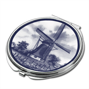 Windmill Scene Metal Compact Mirror - Compact Mirror, Dutch, New Products, NP Upload, PS-Party Favors Dutch, Yr-2017