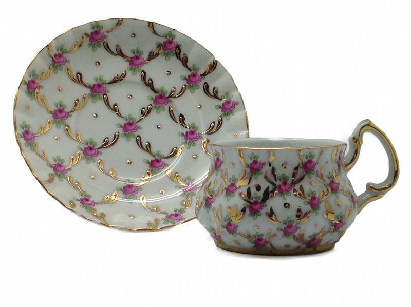 Victorian Mini Tea Set Desert Rose Cup & Saucer - Below $10, Coffee Mugs, Collectibles, Decorations, Drinkware, General Gift, Home & Garden, Tableware