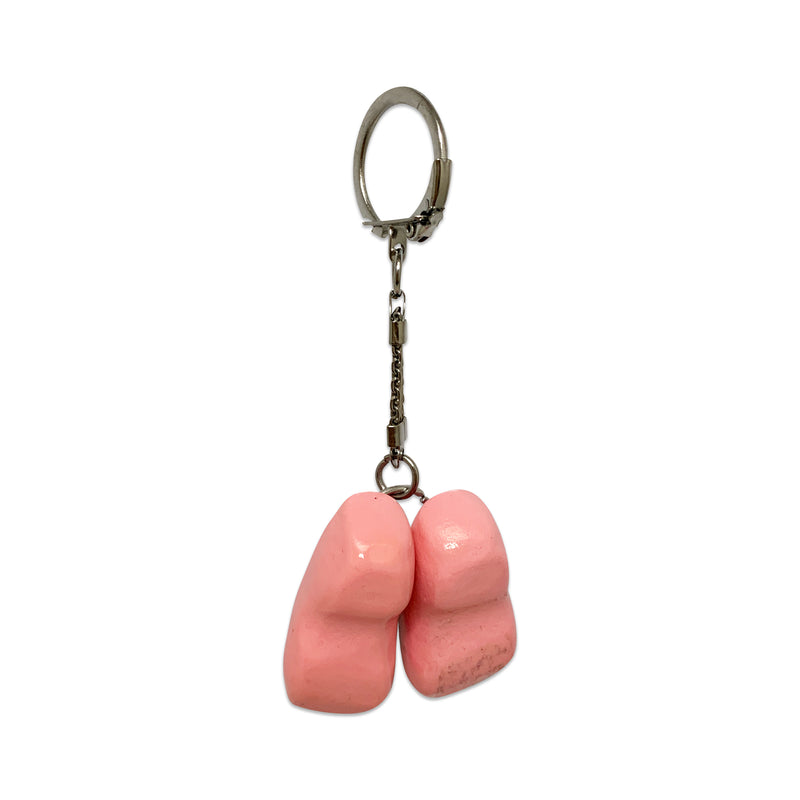 Pink Wooden Shoe Keychain