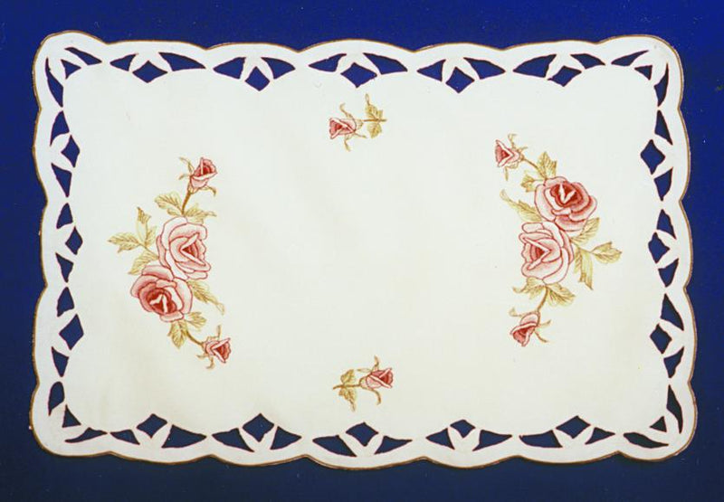 Burgundy Rose Square Table Linen