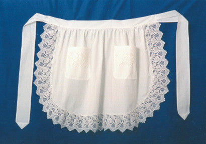 Deluxe Adult Victorian Lace Costume Half Apron White - $20 - $30, Apparel- Aprons - Half, Apparel-Costumes, Apparel-Kitchenware, CT-700, Ecru, General Gift, lace, Top-GNRL-A - 2 - 3 - 4