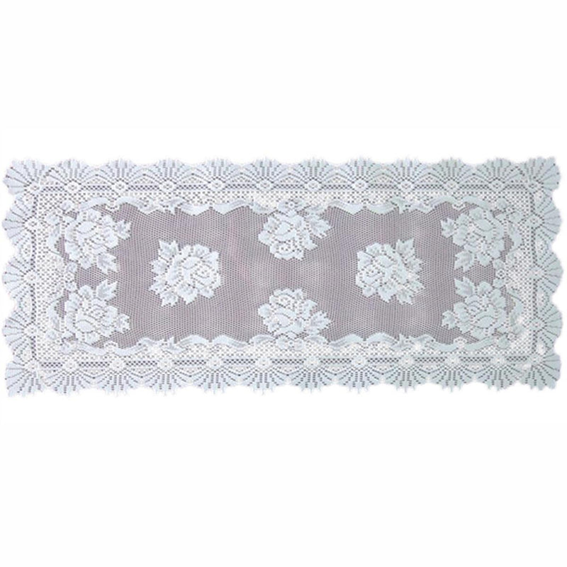 Oktoberfest Alpine Rose Rectangular White Table Linen