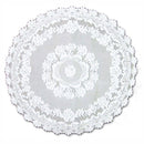 Oktoberfest Alpine Rose Round White Table Linen