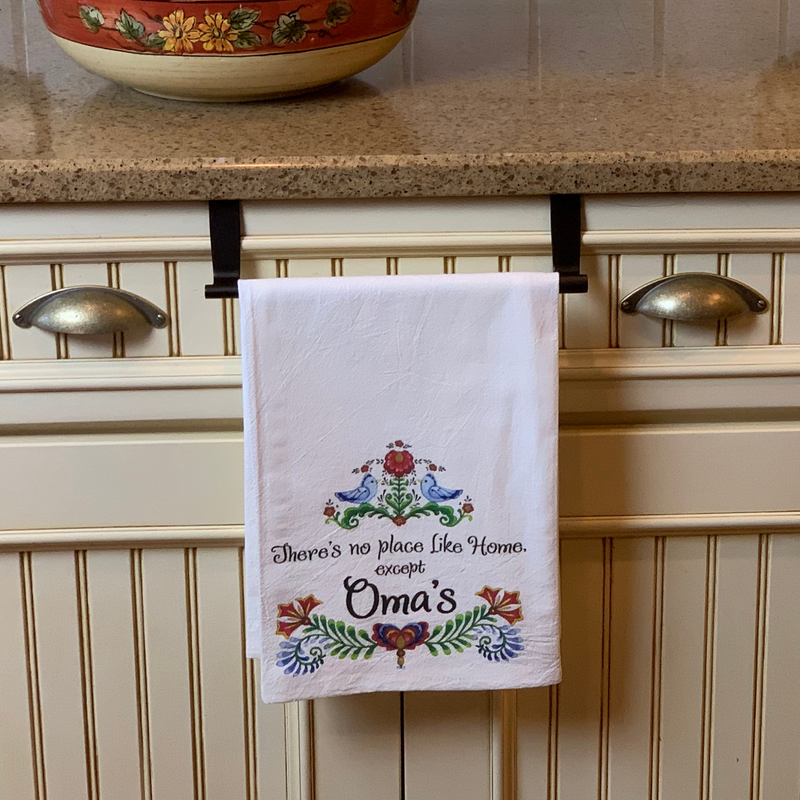 "No Place Like Home Except Oma's" Oma Gift Idea Decorative Print Towel