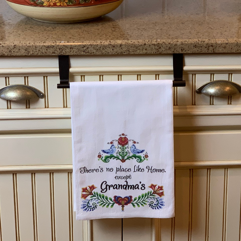 "No Place Like Home Except Grandma's" Grandma Gift Idea Decorative Print Towel