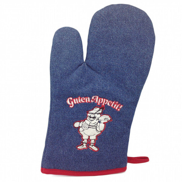 Guten Appetit! Denim Mitten - Apparel-Costumes, Denim, German, Germany, Green, SY: Guten Appetit